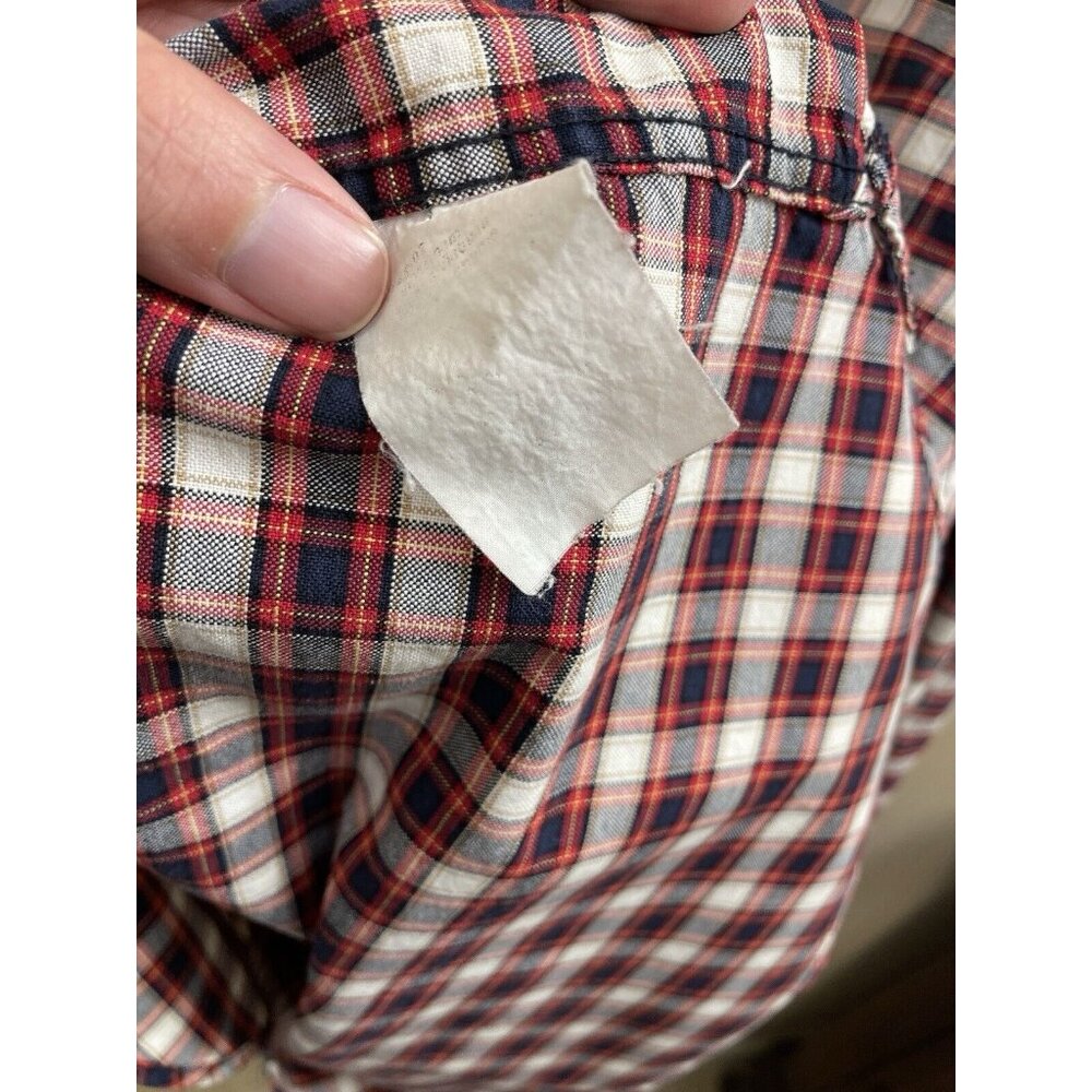 scotch and soda Red Plaid Button-down Shirt men M Cotton Collar Long Sleeve - Picture 11 of 11
